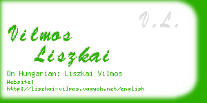 vilmos liszkai business card